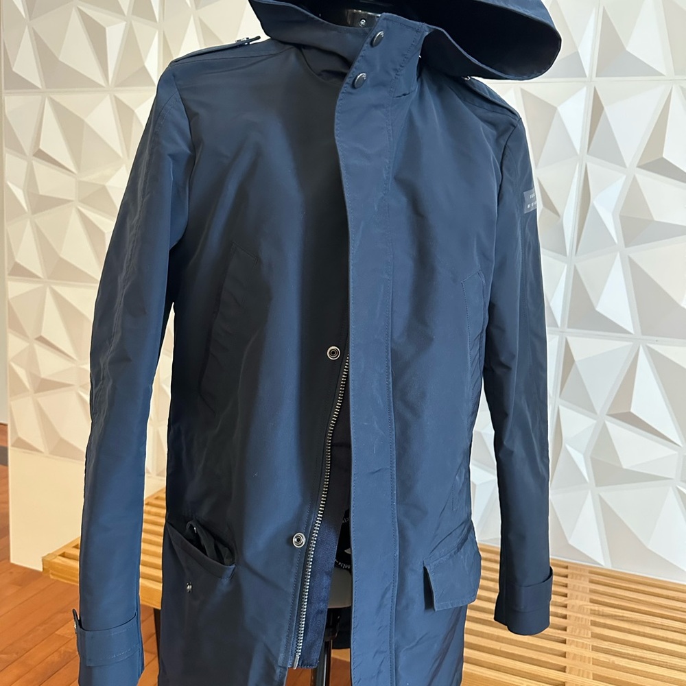Ikks Men's Dark Blue Raincoat